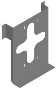 Soporte cajón extintor termoplástico doble