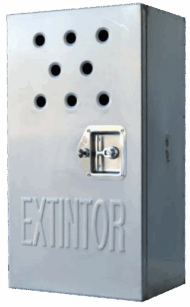 Cajón extintor acero inoxidable sencillo