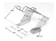 Soporte calzo rueda negro pequeño 310